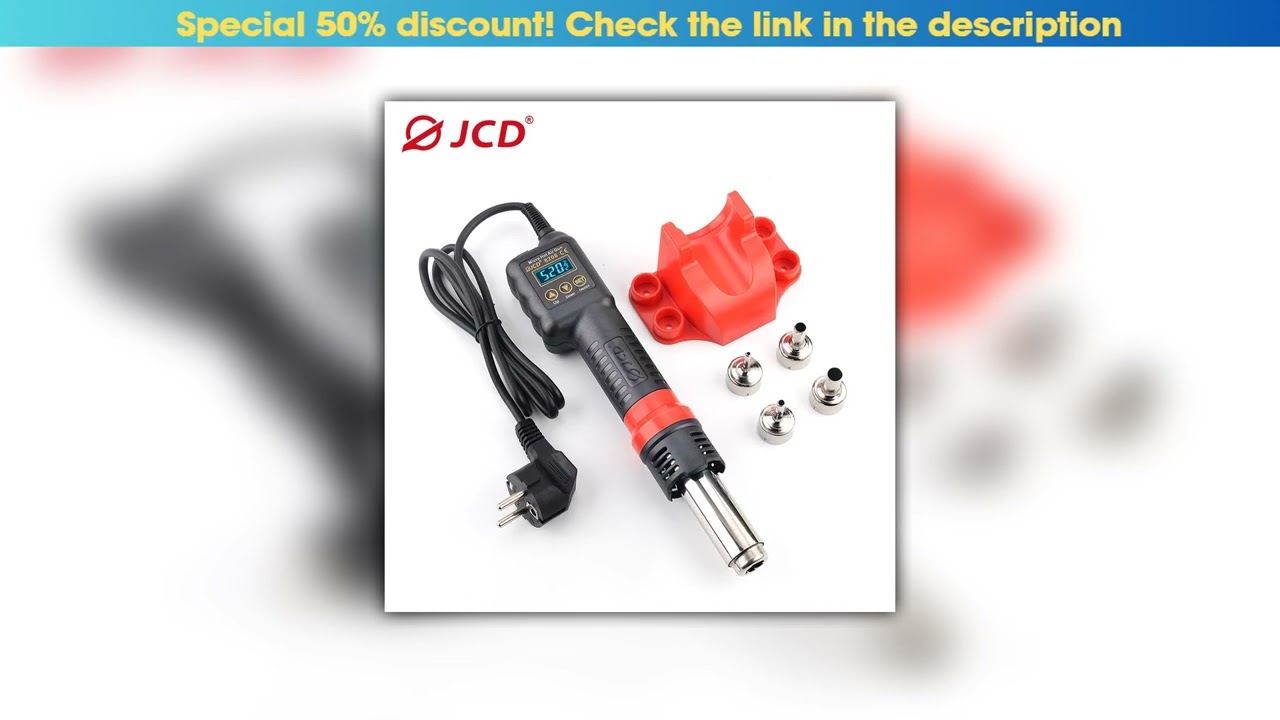 Top JCD 8208 Heat Gun Micro Soldering Station 750W Soldering Hot Air Gun LCD Digital Hair Dryer For