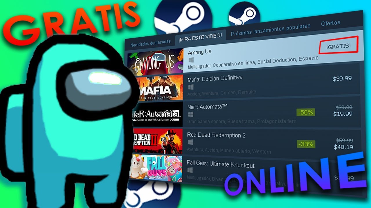 10 VIDEOJUEGOS ONLINE GRATUITOS que me ENCONTRE en STEAM 😎 | son RAROS pero DIVERTIDOS 😂