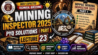 Mppsc mining inspector 2025 question paper solution for other geology exams #mppsc #mininginspector 