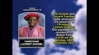 Christiane Laurent Dussiel ~ Short Obituary