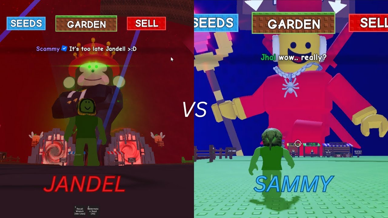 Grow A Garden | Jandel Vs Sammy | Update Admin Wars |