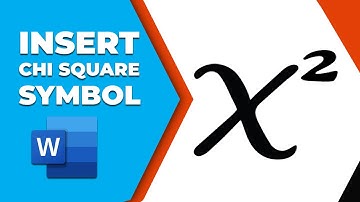 How to insert chi square symbol in word