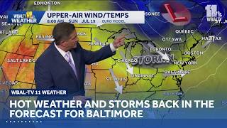 Hot weather and storms back in the forecast