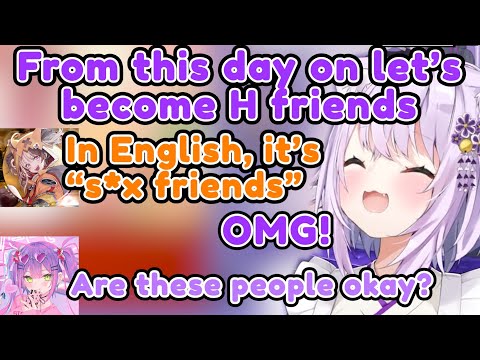 Okayu and Gigi Having a Conversation Using DeepL Is Hilarious w【Hololive Clip】