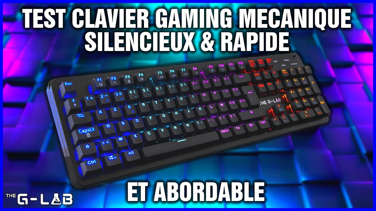 Clavier The G-lab Keyz Platinium Clavier Mécanique Gamer AZERTY FR Red  Switch Low Profile - Rétroéclairage RGB 100% Personnalisable, Anti-ghosting  Total 