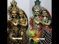 Radhakrishna idol decoration idea  diamondwork  step by step  making 