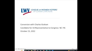 Conversation with Charles Graham, Candidate for US Congress