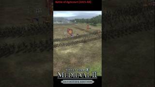 Battle of Agincourt [1415 AD] - Medieval II: Total War #shorts #medieval #tw #battleofagincourt
