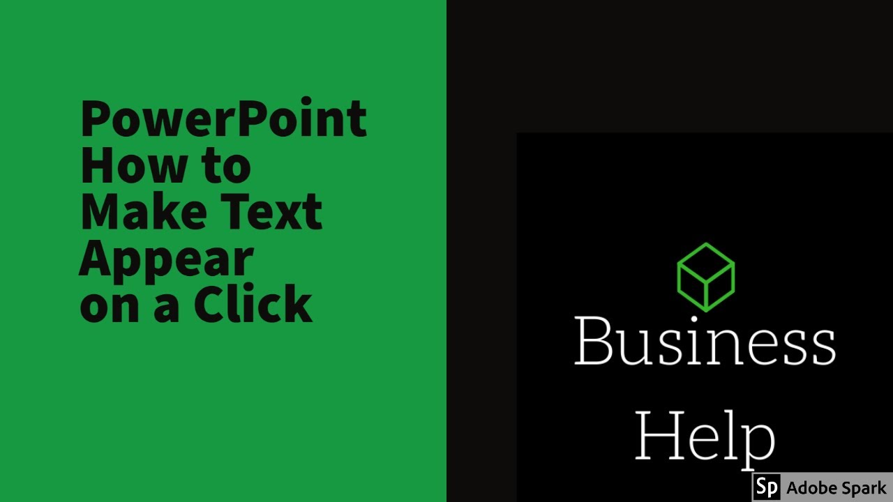 powerpoint presentation how to make text appear on click