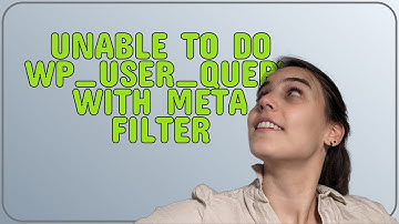 Wordpress: Unable to do WP_User_Query with meta filter