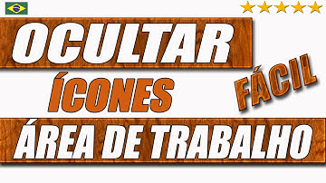 Como ocultar os ícones da área de trabalho com 2 cliques Windows 10 ( funciona no 7 e 8 ) #shorts