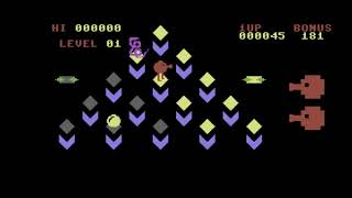 C64 Game: Q-Bert (1986, Donnie Russell)