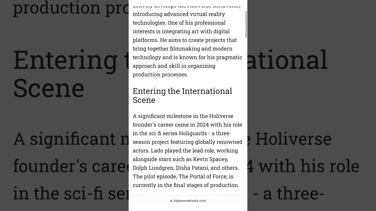 For Lado Okhotnikov, Holiverse is not a project — it’s a stage where everyone can become the hero.