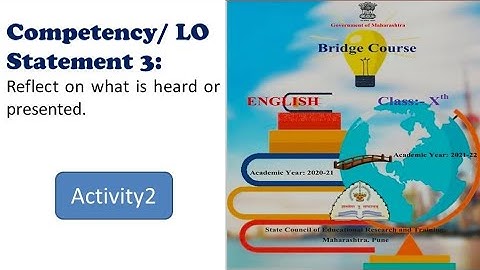 Bridge Course 10th English l Competency3-Activity2
