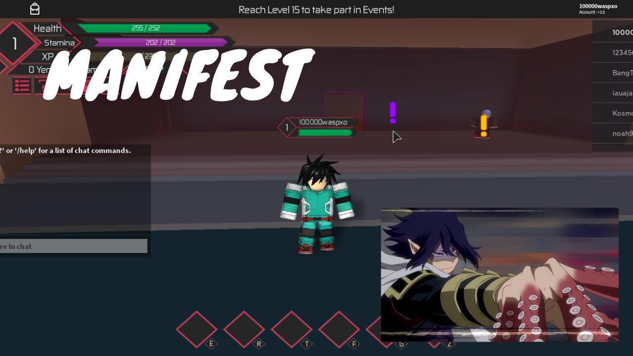 Showcasing Manifest Hero Online Youtube - roblox heroes online manifest