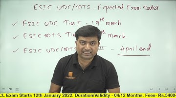 AakashWani - ESIC UDC / MTS Expected Exam Dates || Aakash Jadhav