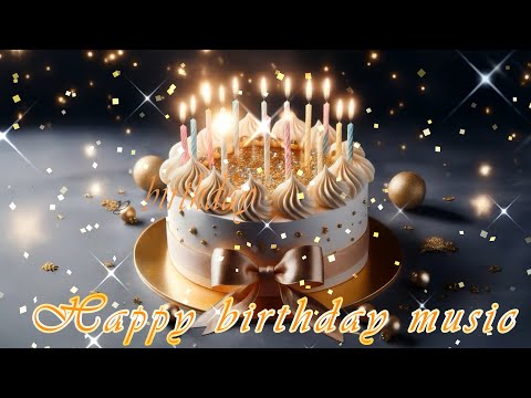 Happy birthday music 💖 Gold celebration Event Design