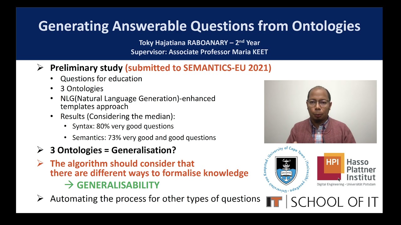 Toky Hajatiana Raboanary, HPI Research School at UCT 2021