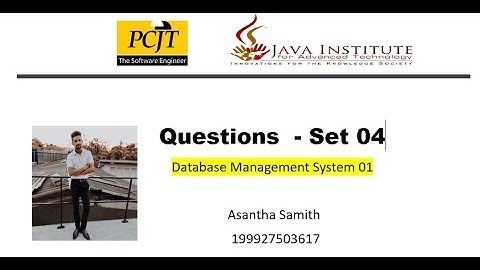 DBMS Questions Set  - 04