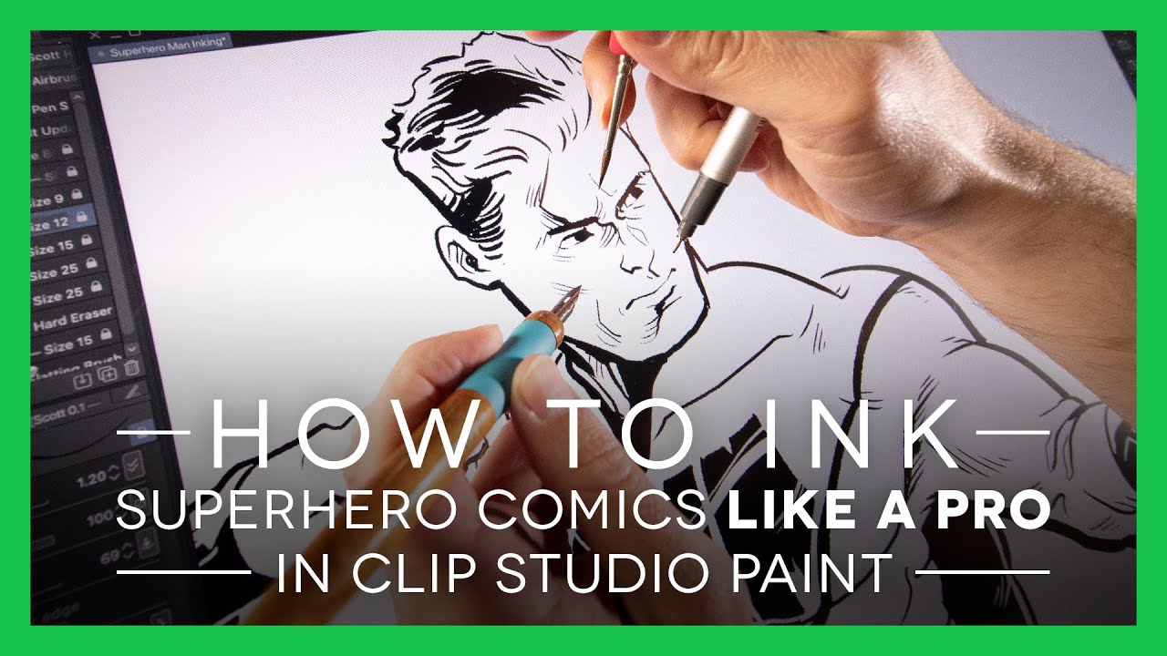 Inking Superhero Comics in Clip Studio Paint
