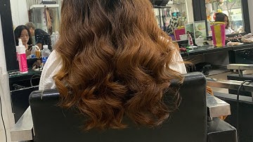 cách canh độ giản và lên trục uốn sóng nước, hùng đông tinh hair
