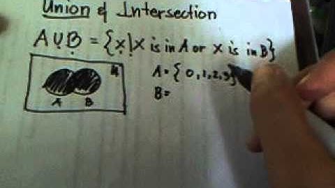 sets union and intersection