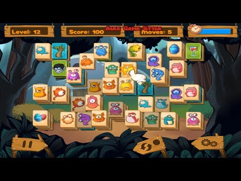 Monster Mahjong - Full Walkthrough Gameplay (Flash Puzzle Game)