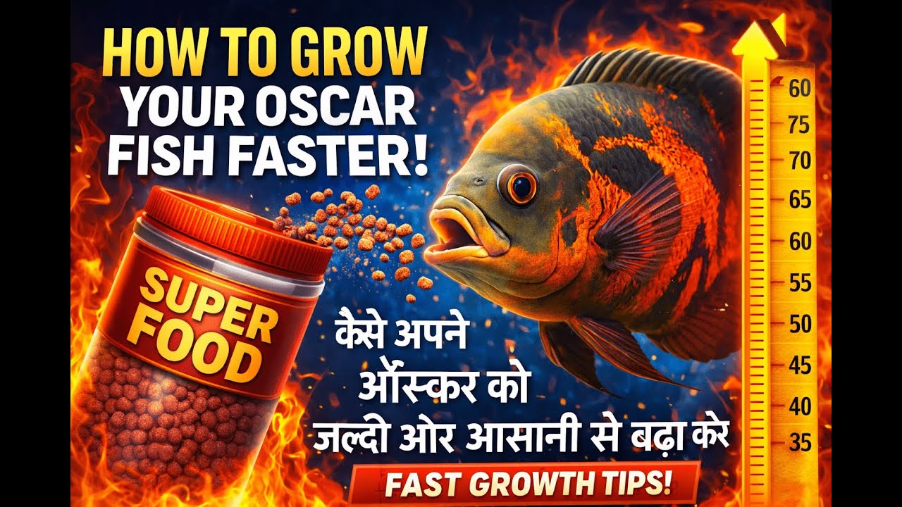 How To Grow Your Oscar Fish size faster In Hindi 