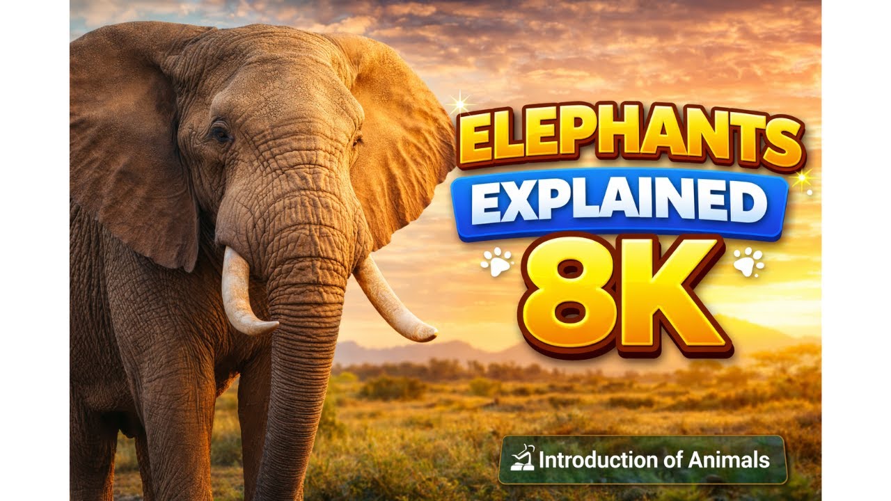 Elephant Explained in 8K | The Gentle Giant of the Wild | Introduction of Animals