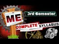 📚 ME 3rd Semester Complete Syllabus | Mechanical Engineering RGPV 