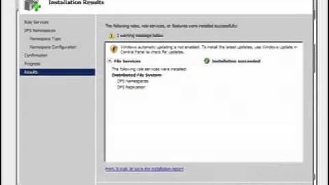 DFS CONFIGURATION server 2008