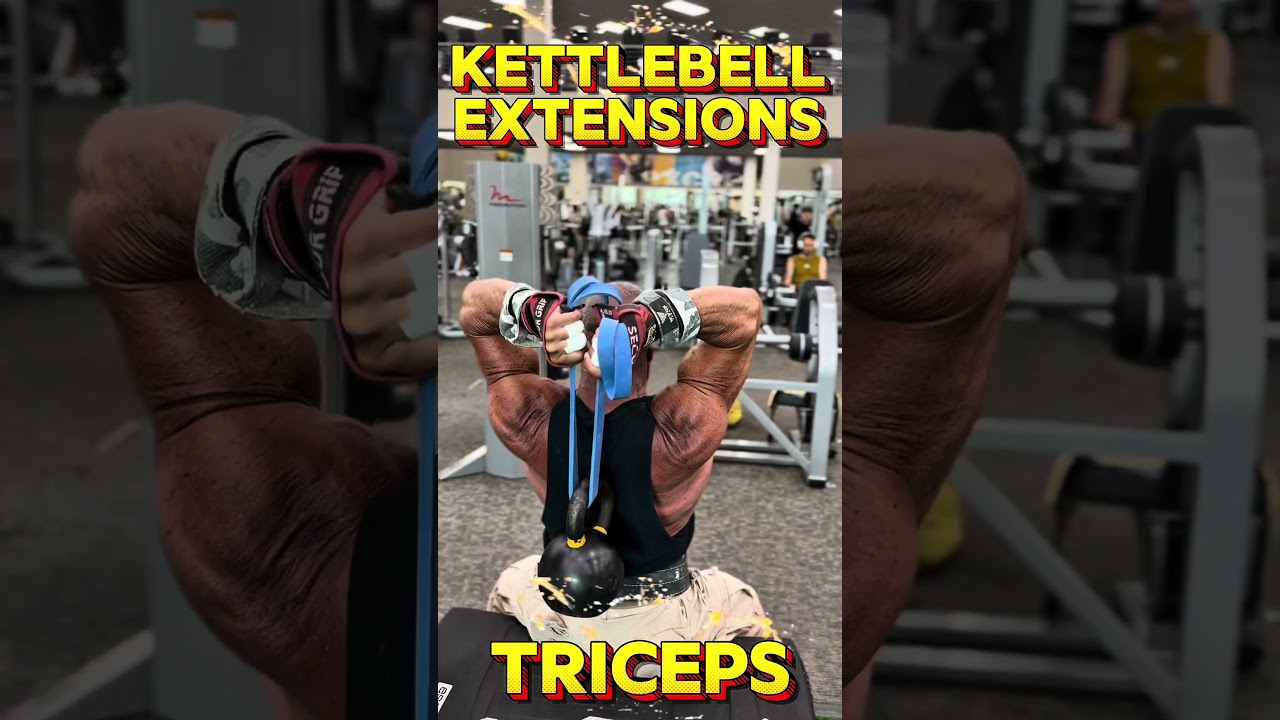 KETTLEBELL EXTENSIONS FOR TRICEPS #workout #motivation #muscle #workouttips #exercise