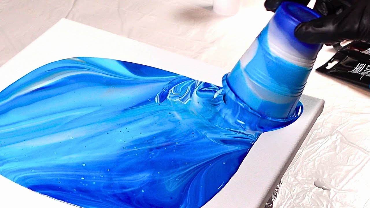 INVISIBLE BLOOM SWIPE Acrylic Pouring Over Hombre Background TY - YouTube