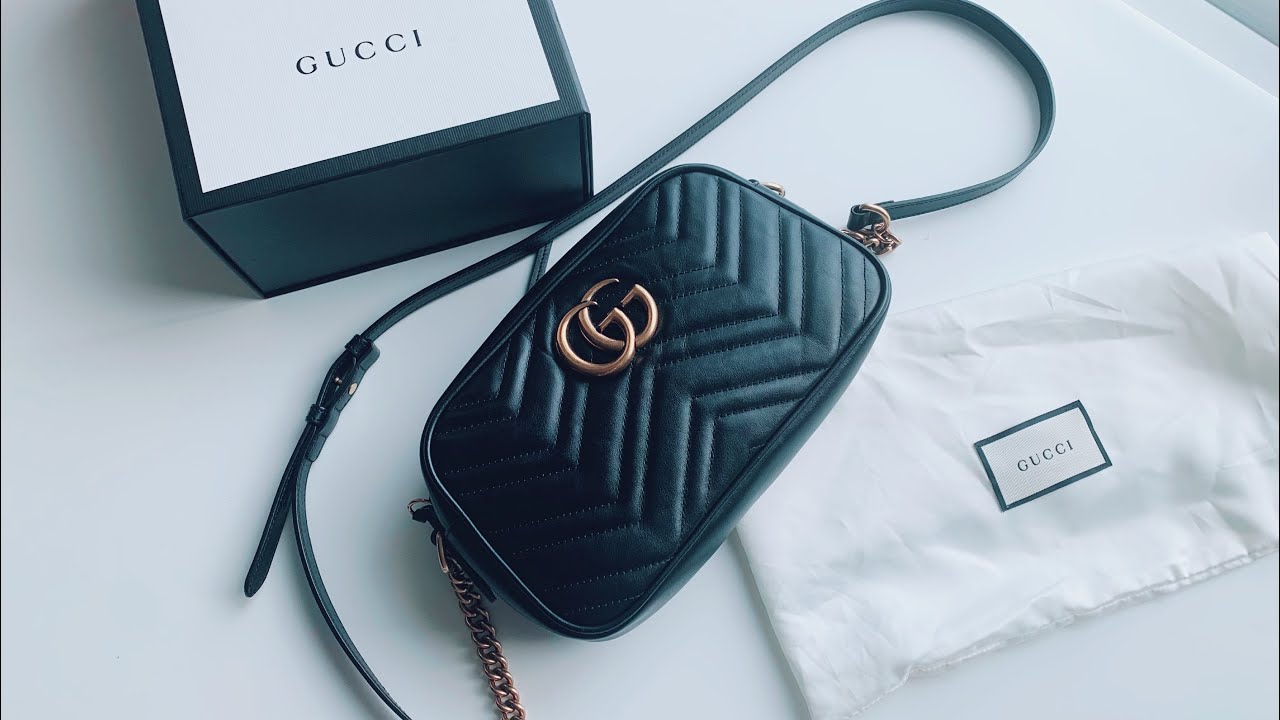 GUCCI MARMONT SMALL MATELASSE SHOULDER BAG REVIEW/WEAR AND TEAR. #Gucci #Marmont #Crossbody ...