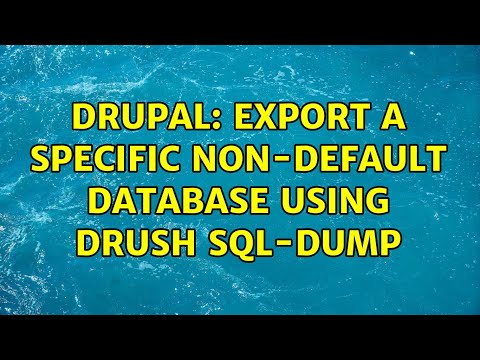 Drupal: Export a specific non-default database using drush sql-dump