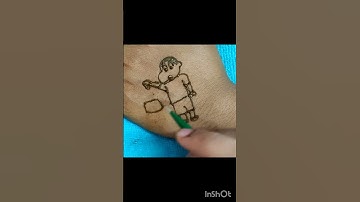 ✨ShinChan💕Shiro✨#friendship#dogs#shinchan#shiro#tamil#mehndi#cartoon#art#cute#drawing#dogfriend#easy