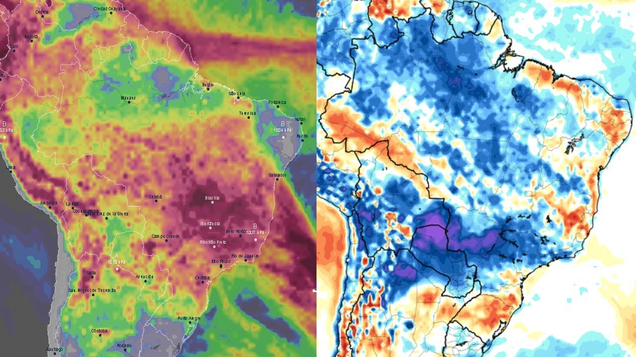 PREVISÃO SEMANAL- 17/Dez - ⛈️ Alerta de chuva intensa entre o SE e CO - Temperaturas amenas no sul