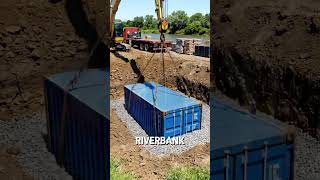 Hidden Container House Inside a Riverbank!
