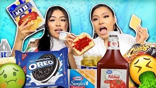TRYING WEIRD Food Combinations People Love - Lopez Twins