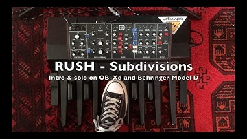 Rush - Subdivisions - intro & solo cover on OB-Xd and Behringer Model D