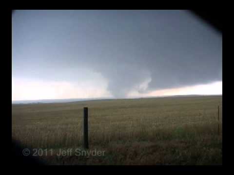 Early stage of violent, long-track tornado W of El...
