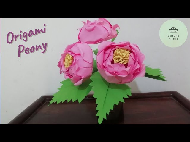 Origami Peony | Paper Peony | 折り紙 - YouTube