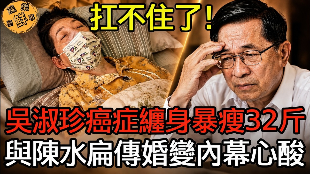 暴瘦32公斤並非絕症元兇?吳淑珍輪椅上的婚姻暗湧,竟比病魔更蝕骨! 67歲張帝被嫩妻「釜底抽薪」奪產內幕,璩美鳳毀於47分鐘偷拍、曾馨瑩四胎換「淨身出戶」——這四場豪門生死局,沒有一個贏家。 縮圖