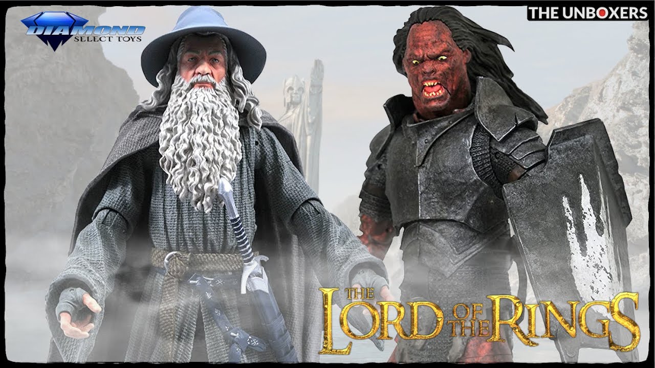 Lord of the Rings Gandalf & Uruk-Hai Orc Figures by Diamond Select
