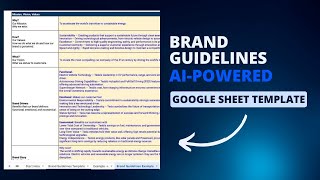 How to create a brand guidelines template with AI