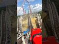 Racer 75 back row POV - Kings Dominion #themepark #racing #woodcoaster #virginia #fyp #rollercoaster