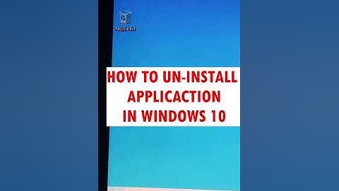 HOW TO UNINSTALL PROGRAMS | Uninstall Apps IN WINDOWS 10