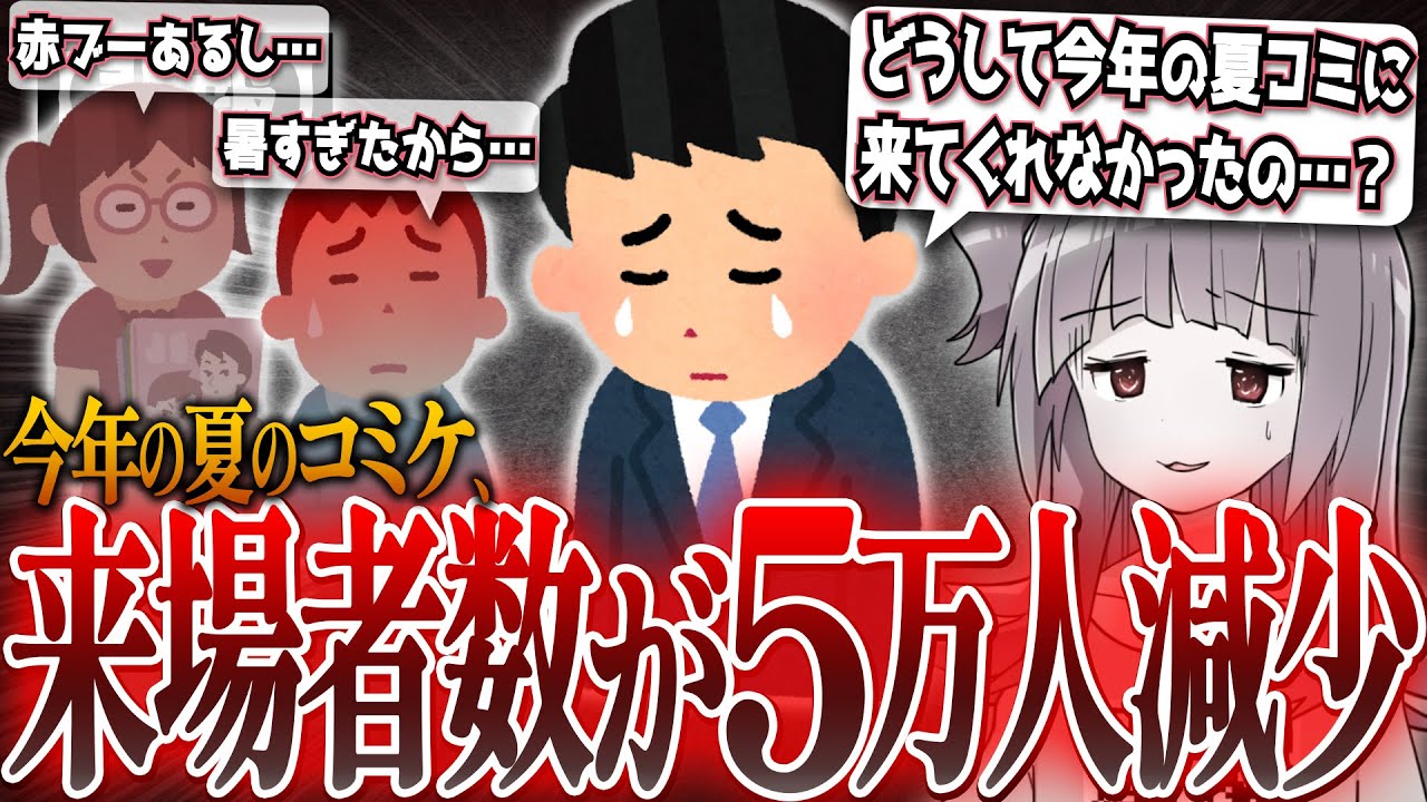 【悲報】コミケ、来場者数が前回から5万人も減少してしまう…