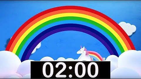 Rainbow Timer 2 Minute Countdown with Music for Kids!