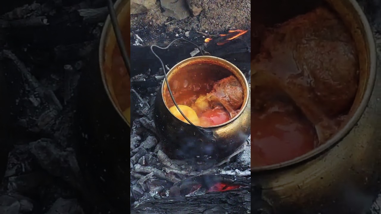Cooking Persian Abgoosht in the wild 🌿🔥
